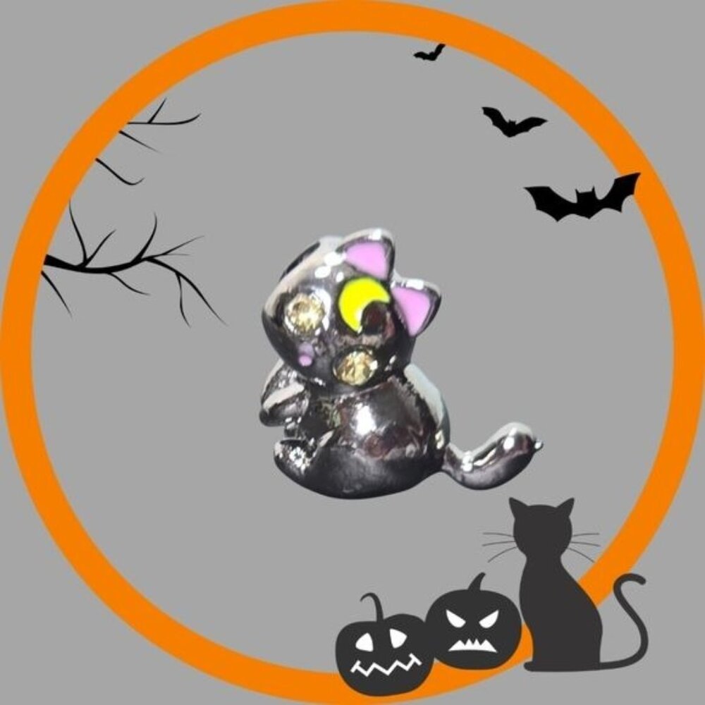 🎃 Black Cat Halloween Charm‎ (NWOT)